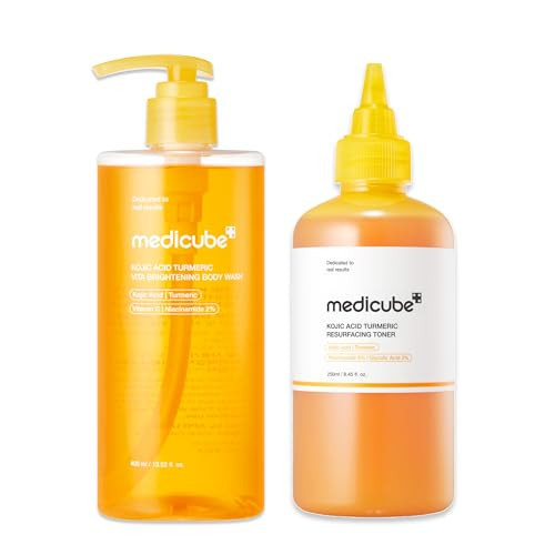 medicube Kojic Acid Body Wash & Tone Duo: Kojc Acid Turmeric Brightening Body Wash and Smothing Toner for Face & Body | Shower 2 Step Routine for Clearer, Brighter Body Skin | Amazon (US)