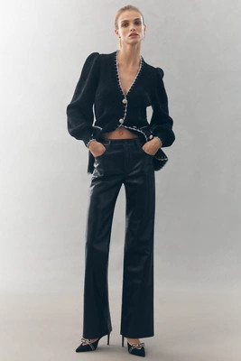 Citizens of Humanity Genova Leather Low-Rise Bootcut Pants | Anthropologie (US)