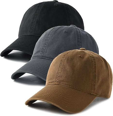 FURTALK Men and Women Vintage Washed Distressed Cotton Baseball Cap Plain Blank Adjustable Classi... | Amazon (US)