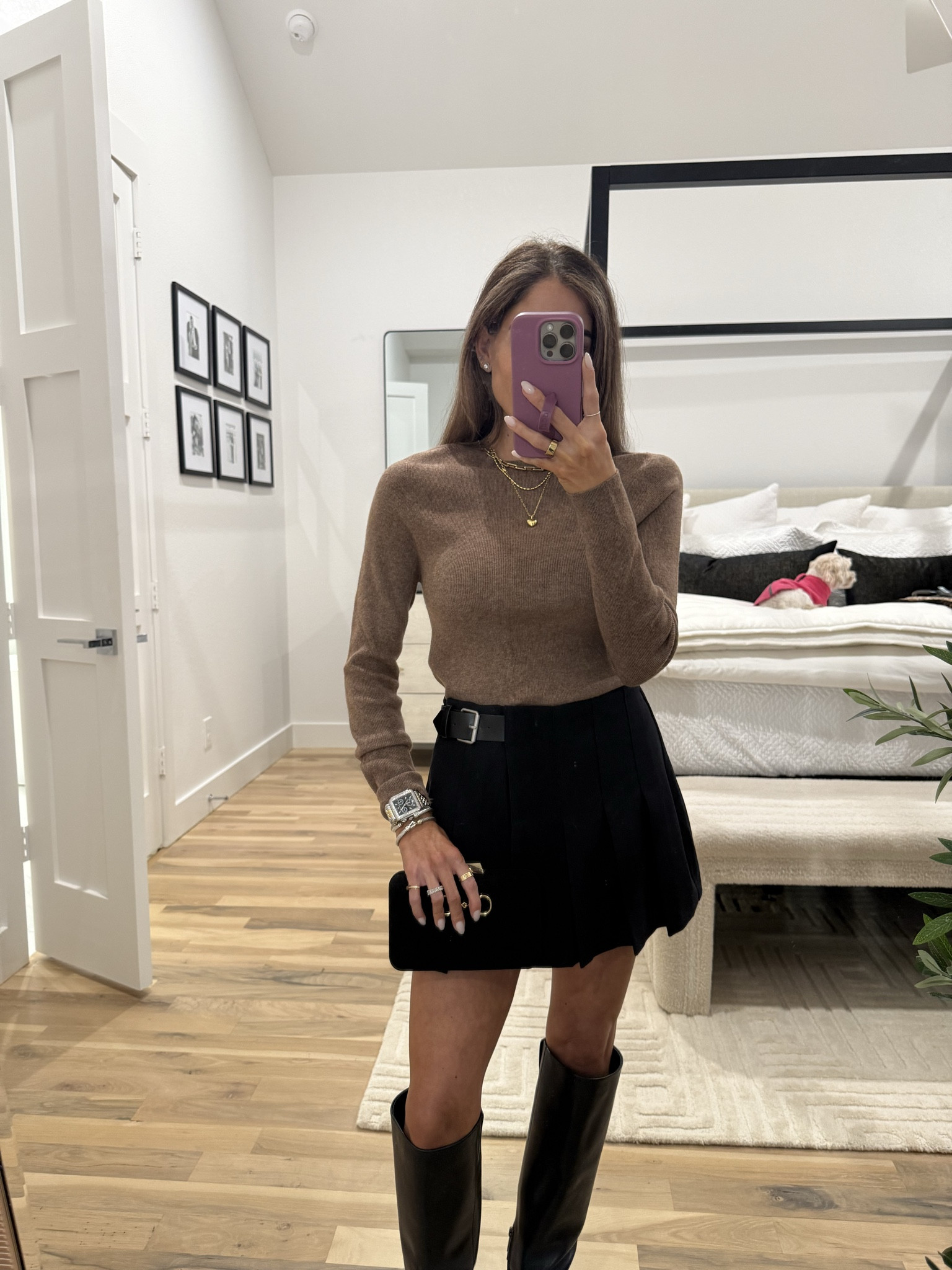 Amazon neutral soft sweater with black buckle skirt size xxs 

#LTKFindsUnder100 #LTKFindsUnder50 #LTKPetite