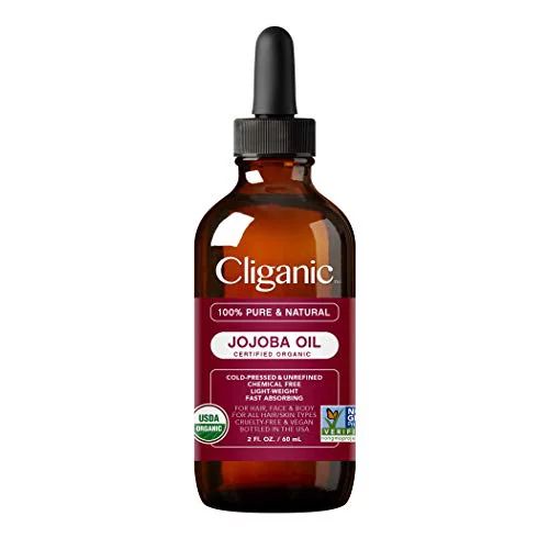 Cliganic USDA Organic Jojoba Oil, 100% Pure (2oz) | Natural Cold Pressed Unrefined Hexane Free Oi... | Walmart (US)