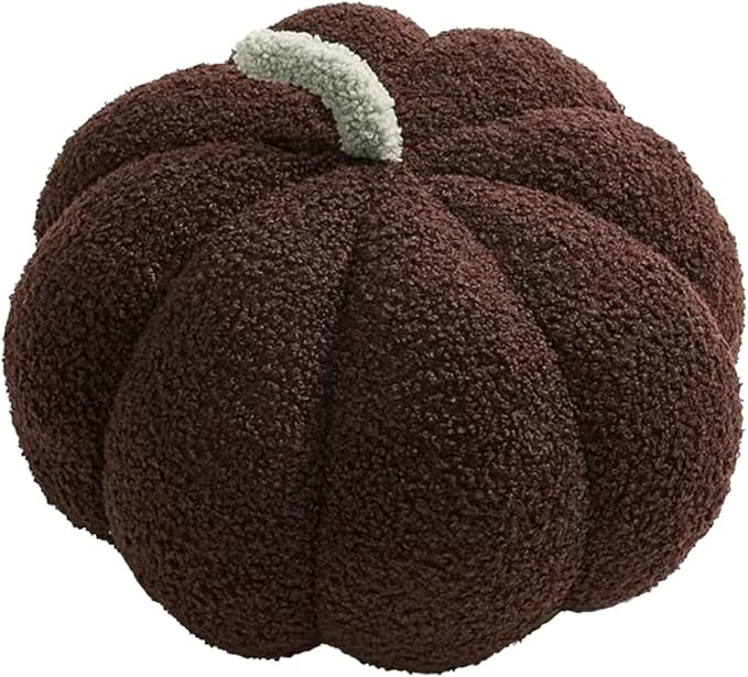 Maxpetus 3D Simulated Pumpkin Pillow Plush Pillow Sofa Cushion (7.8inch, Coffee) | Amazon (US)