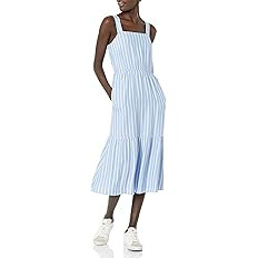 Amazon Essentials Women's Fluid Twill Tiered Midi Summer Dress | Amazon (US)