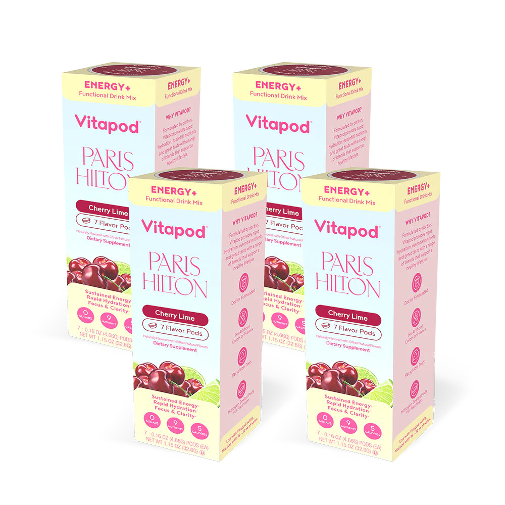 Paris Hilton x Vitapod Energy+ Cherry Lime, 28 pods | Vitapod