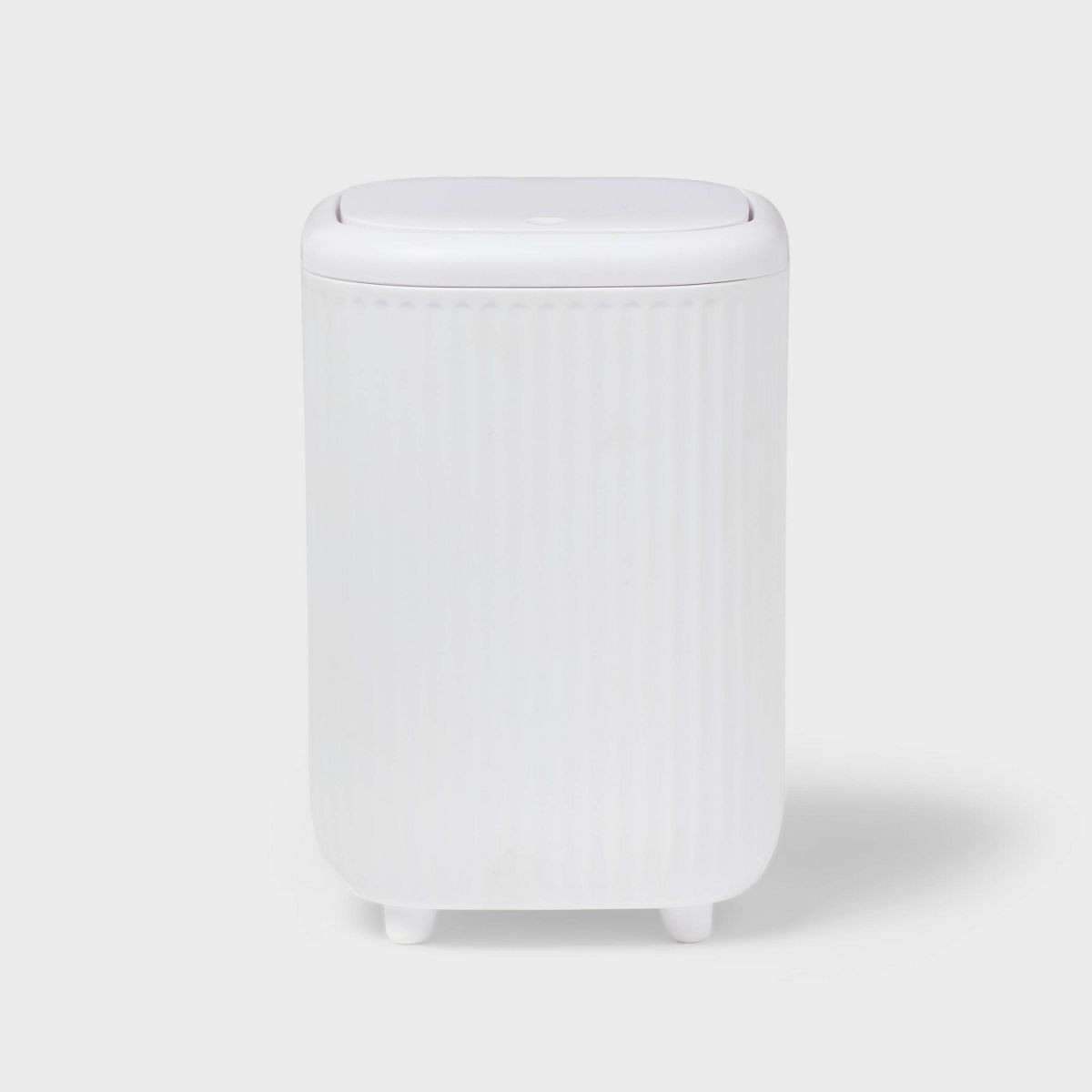 Small Ribbed Stainless Desktop Wastebasket White - Brightroom\u2122 | Target