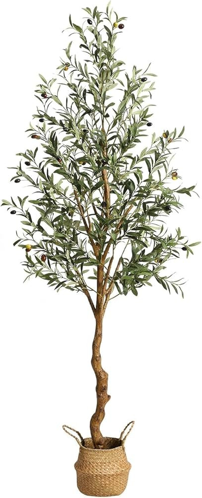 6FT Artificial Olive Tree, 180cm Large Tall Fake Plants, Artificial Olive Plants with Lifelike Le... | Amazon (UK)