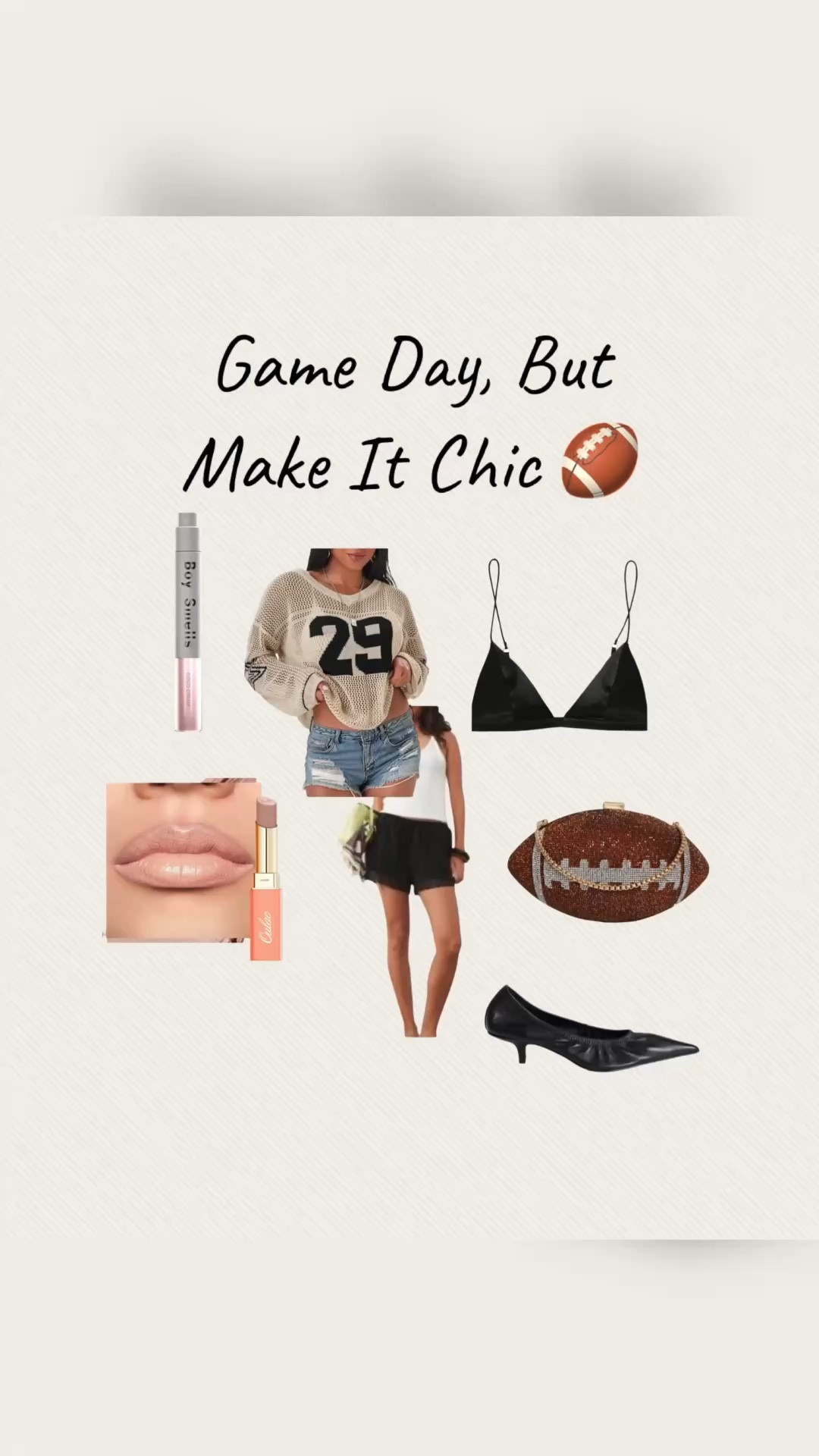 Football season, but make it feminine 🏈

I’m loving this elevated game day combo — crochet texture, satin details, black pumps, and the cutest rhinestone football crossbody for a little sparkle.

A chic way to cheer on your team without wearing a jersey 🤍

Everything linked below ⬇️

#LTKFinds #LTKStyle #GameDayStyle #FootballSeason #GameDayOutfit #CuteGameDayOutfit #SatinStyle #CrochetTop #FallFashion #DateNightStyle

#LTKootd #LTKSeasonal #LTKU