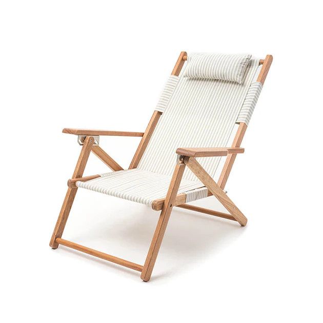 Folding Beach Chair - Sage Stripe | Cailini Coastal