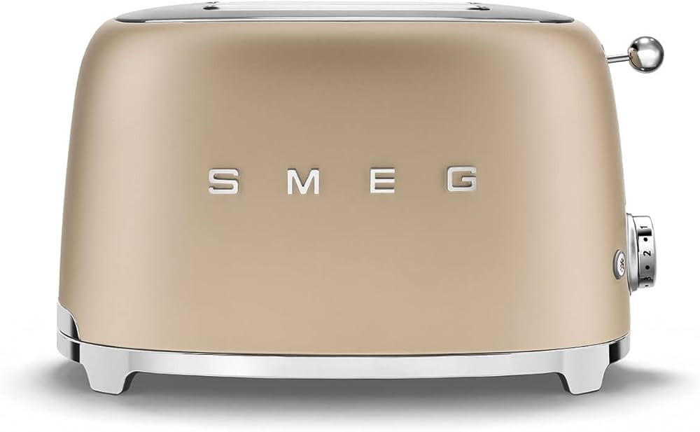 SMEG 2 Slice Retro Toaster (Matte Champagne) | Amazon (US)