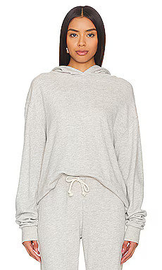 perfectwhitetee French Terry Hoodie in Heather Grey from Revolve.com | Revolve Clothing (Global)