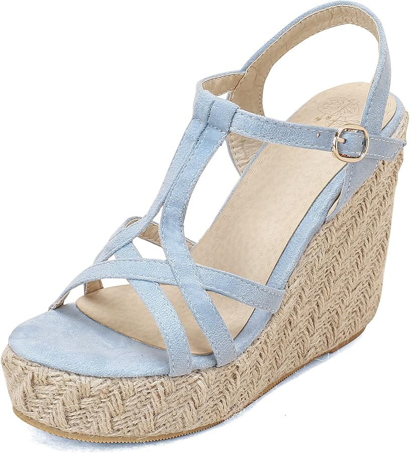 Gicoiz Wedge Espadrilles Women Open Toe Platform Sandals | Amazon (US)