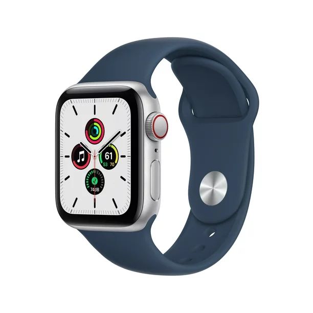 Apple Watch SE (1st Gen) GPS + Cellular, 40mm Silver Aluminum Case with Abyss Blue Sport Band - R... | Walmart (US)