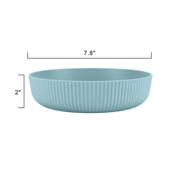 Mainstays - Blue Eco-Friendly Recycled Plastic Dinner Bowl, 43-Ounce | Walmart (US)
