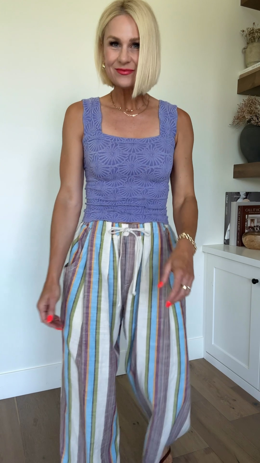 Loving all things striped + linen. Cutest  tank— comes in tons of colors, and fits tts
Ice sized down to a small in these pants.
#LTKxMadewell

#LTKmomlife #LTKgrwm #LTKOver40