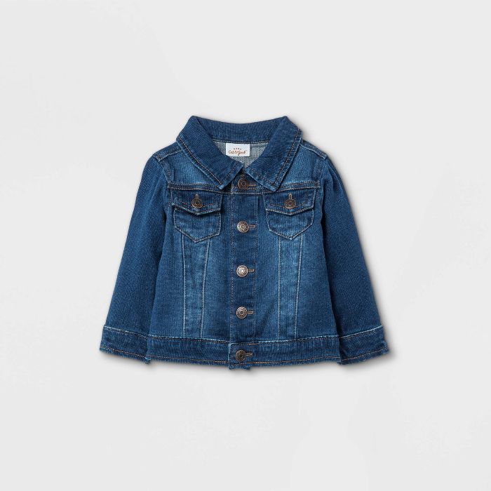 Baby Denim Jacket - Cat &#38; Jack&#8482; Blue 3-6M | Target