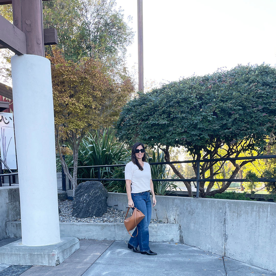 Love this fall outfit. It is so easy to throw a warm coat over it as the weather cools down.  

 #LTKOver40 #LTKPetite #LTKFindsUnder100