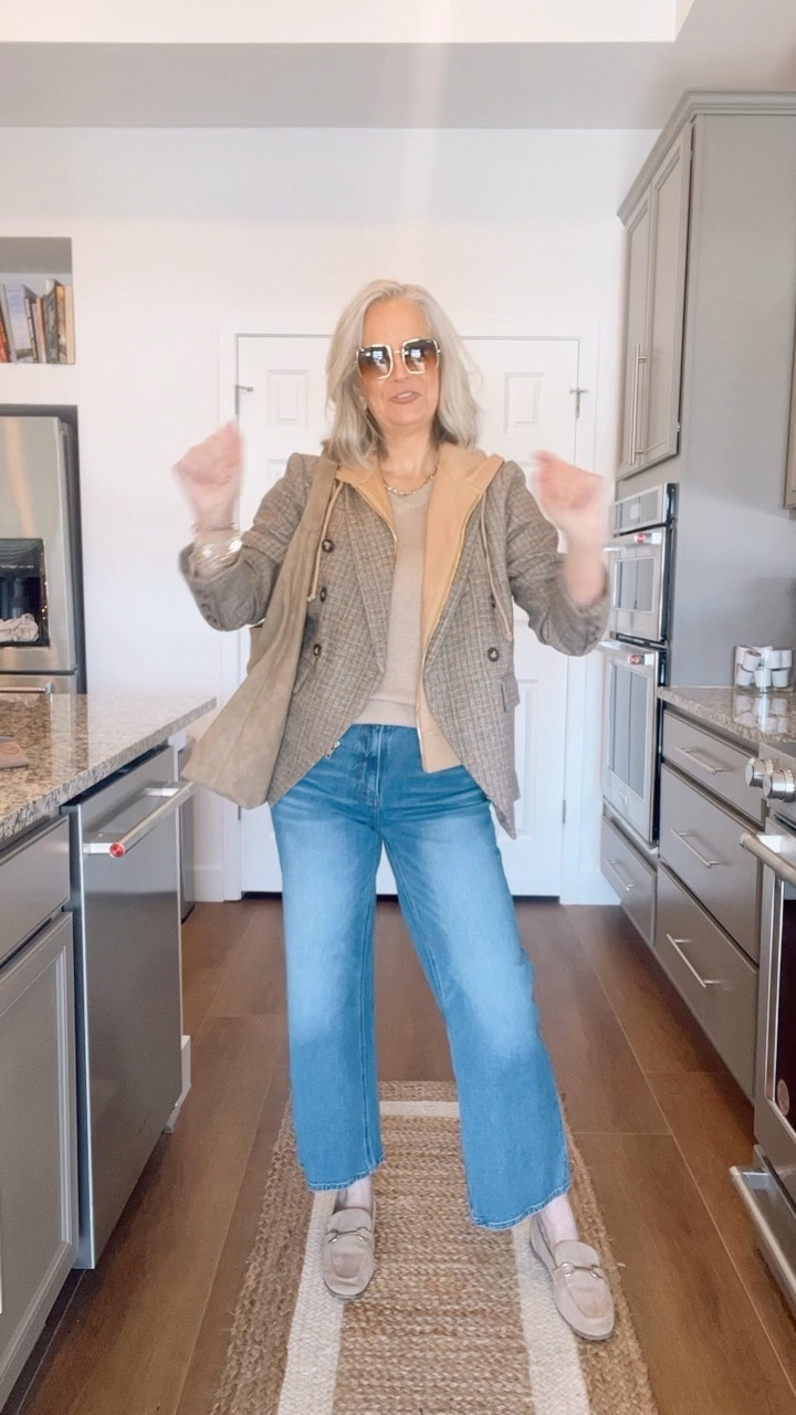 Ootd 

Wearing a small/6.

Twofer blazer, vici, jeans, wide leg ankle, loafers, Diff sunnies, slouchy bag, over 40, midlife

#LTKOver40 #LTKFindsUnder50 #LTKootd