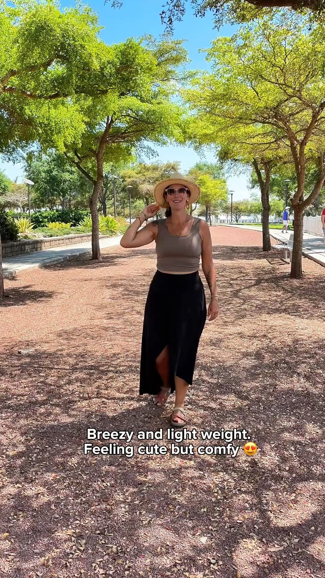 The perfect skirt. Built in shorts! 😍 Super breezy, light weight and quick drying fabric. So dreamy. And the top is very comfy with a built in bra. LOVE! 

#LTKmomlife #LTKActive #LTKTravel
