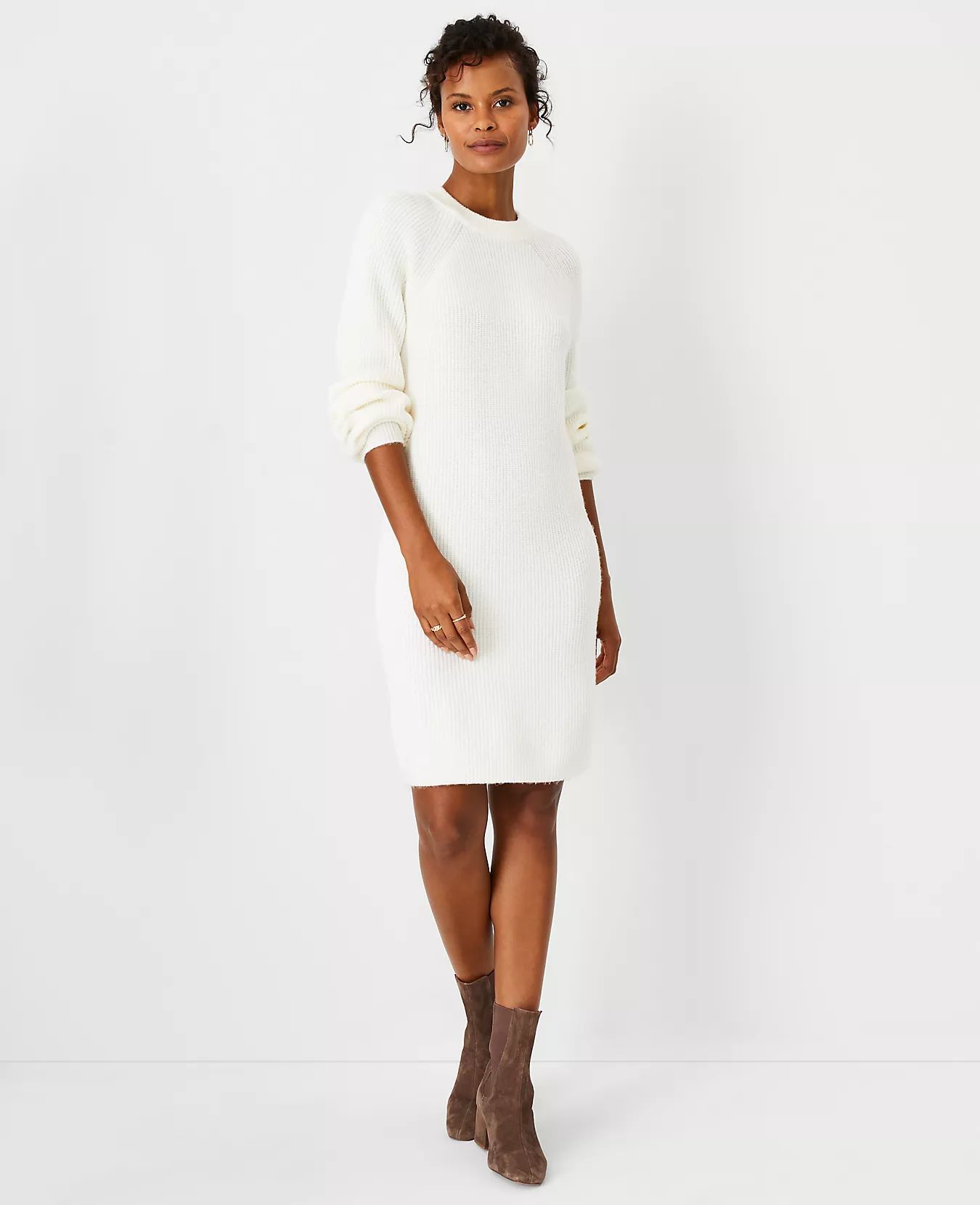 Ribbed Sweater Shift Dress | Ann Taylor (US)