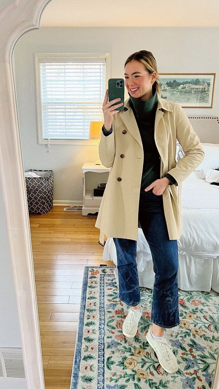 Today’s ootd for running errands! Early spring outfit idea! Trench coat, jeans, Dudley Stephens, tretorn sneakers. Easy everyday classic style mom outfit spring outfit spring finds 

#LTKstyletip #LTKSeasonal