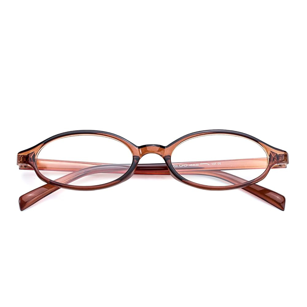 SODQW Fashion Fake Glasses Oval Y2k Eyewear Frame Blue Light Non Prescription Glasses for Women C... | Amazon (US)