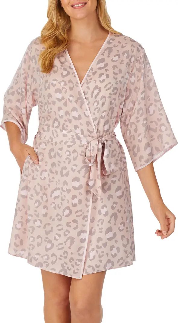 kate spade new york animal print short robe | Nordstrom | Nordstrom