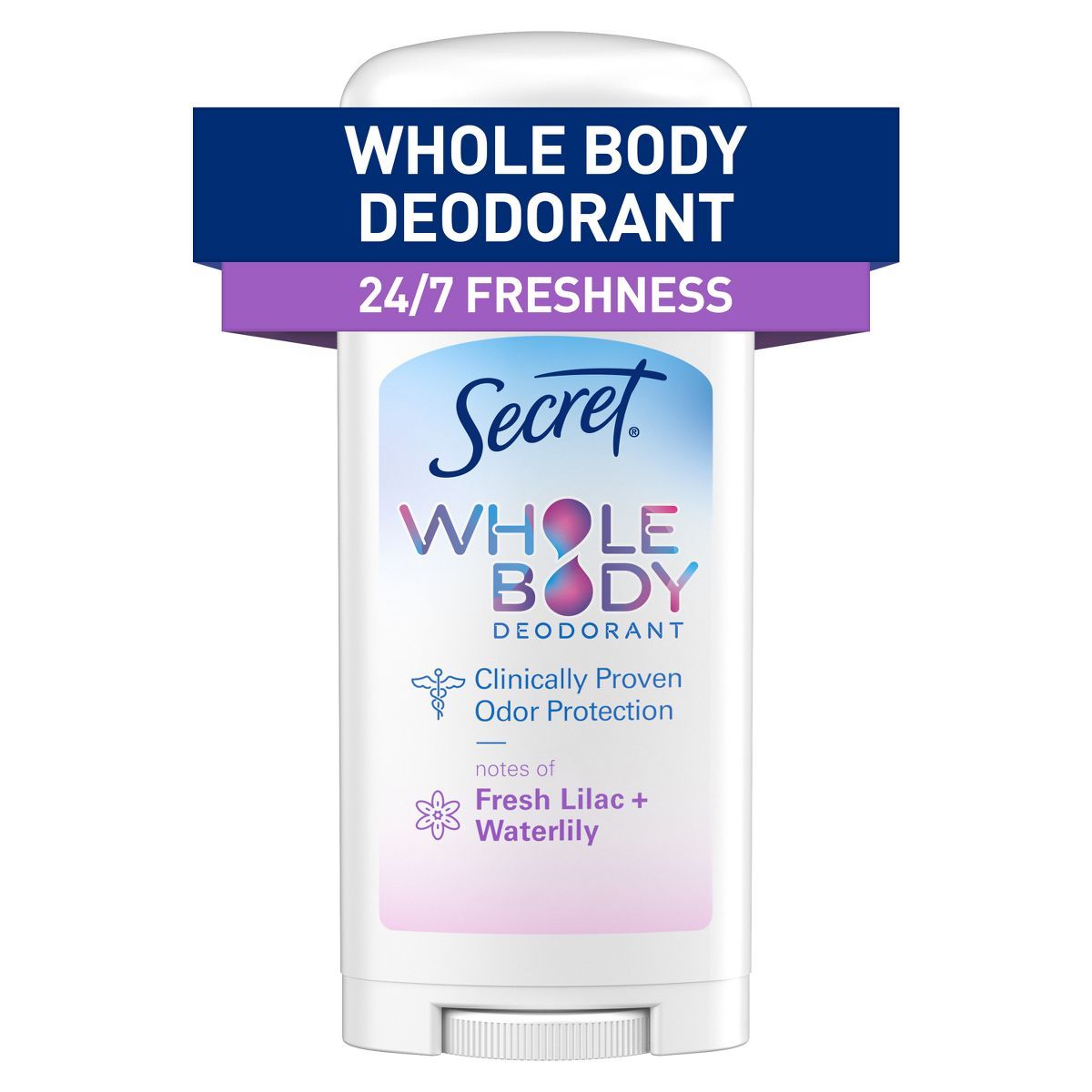 Secret Whole Body Stick Aluminum Free Deodorant for Women - Fresh Lilac Waterlily - 2.4oz | Target