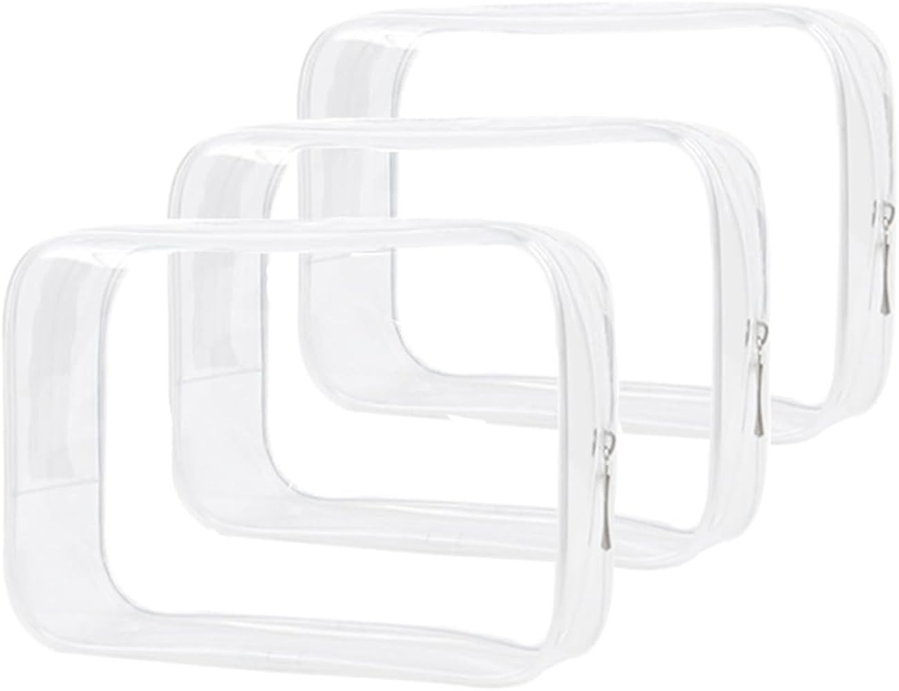 Clear Travel Bags for Toiletries, Clear Makeup Bags, Clear Toiletry Bag, 3 Pack 7.9"x2.5"x5.3" Mu... | Amazon (US)
