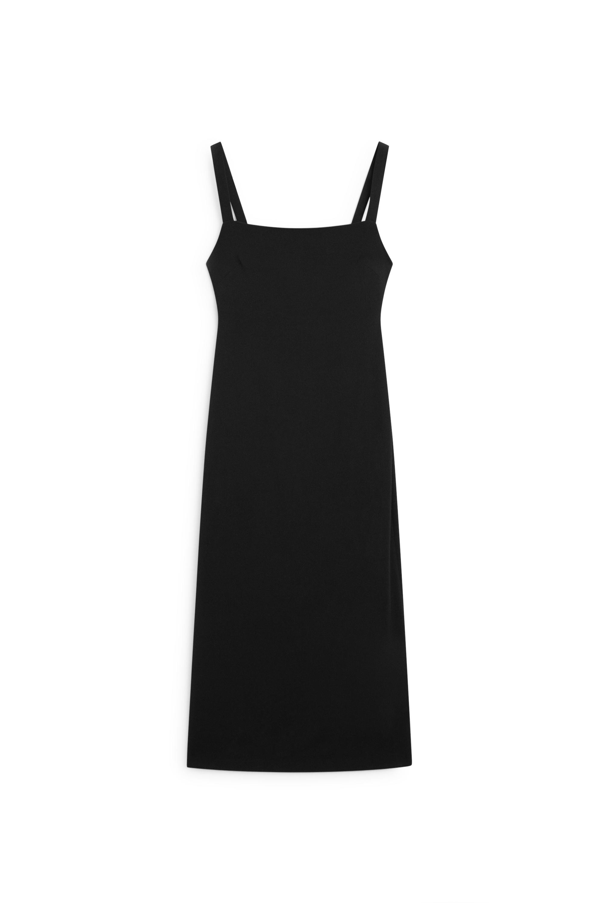 Strappy midi dress - Black | Massimo Dutti UK