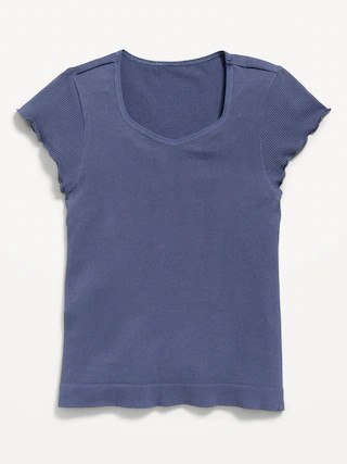 Fitted Seamless Ribbed  Performance Top for Girls | Old Navy (US)