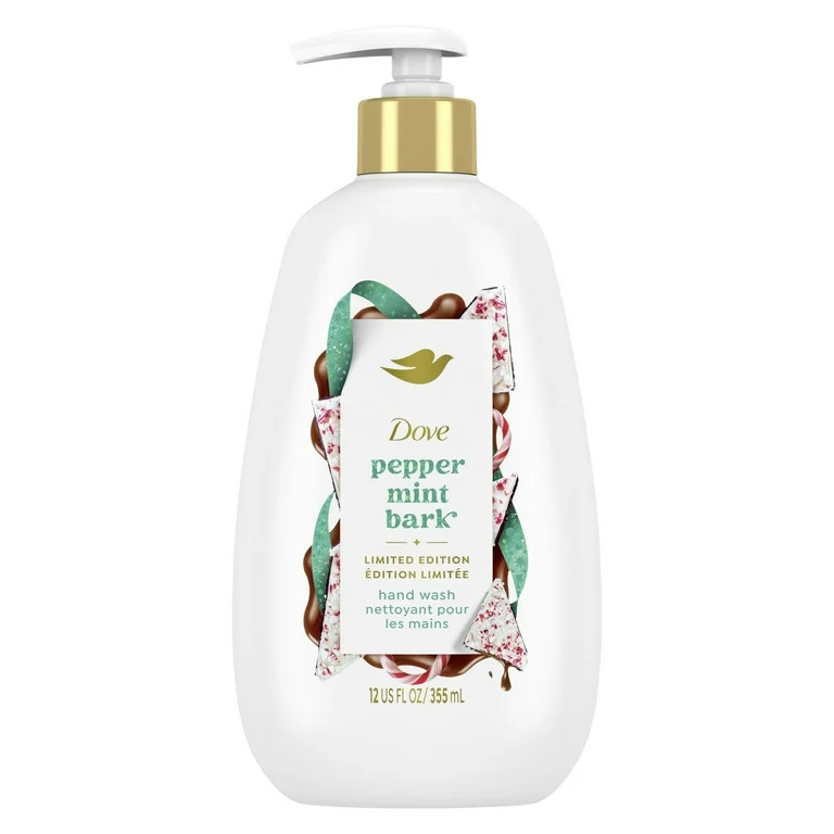 Dove Peppermint Bark Liquid Hand Wash for Deep Nourishment Holiday Treats Limited Edition, 12 oz | Walmart (US)
