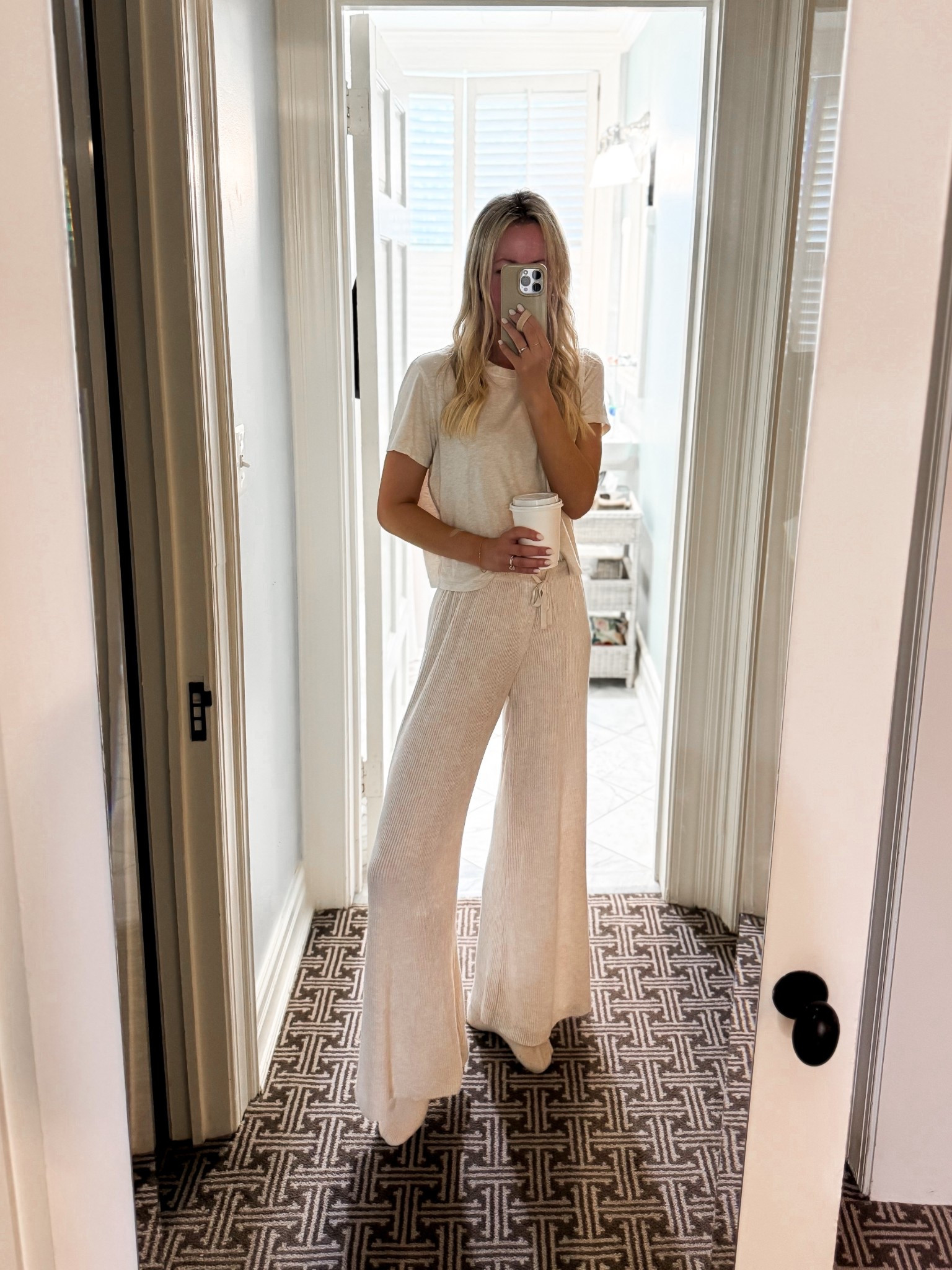 The pajamas I wore on our trip! Loveee these cozy ribbed lounge pants! And this everyday tee has been a fave of mine for years! Wearing xs in both, I’m 5’7”.

#LTKFindsUnder50 #LTKFindsUnder100 #LTKTravel