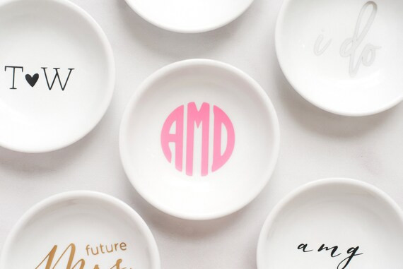 Personalized Monogramed Ring Dish | Wedding Ring Dish | Bridal Ring Dish | Etsy (US)