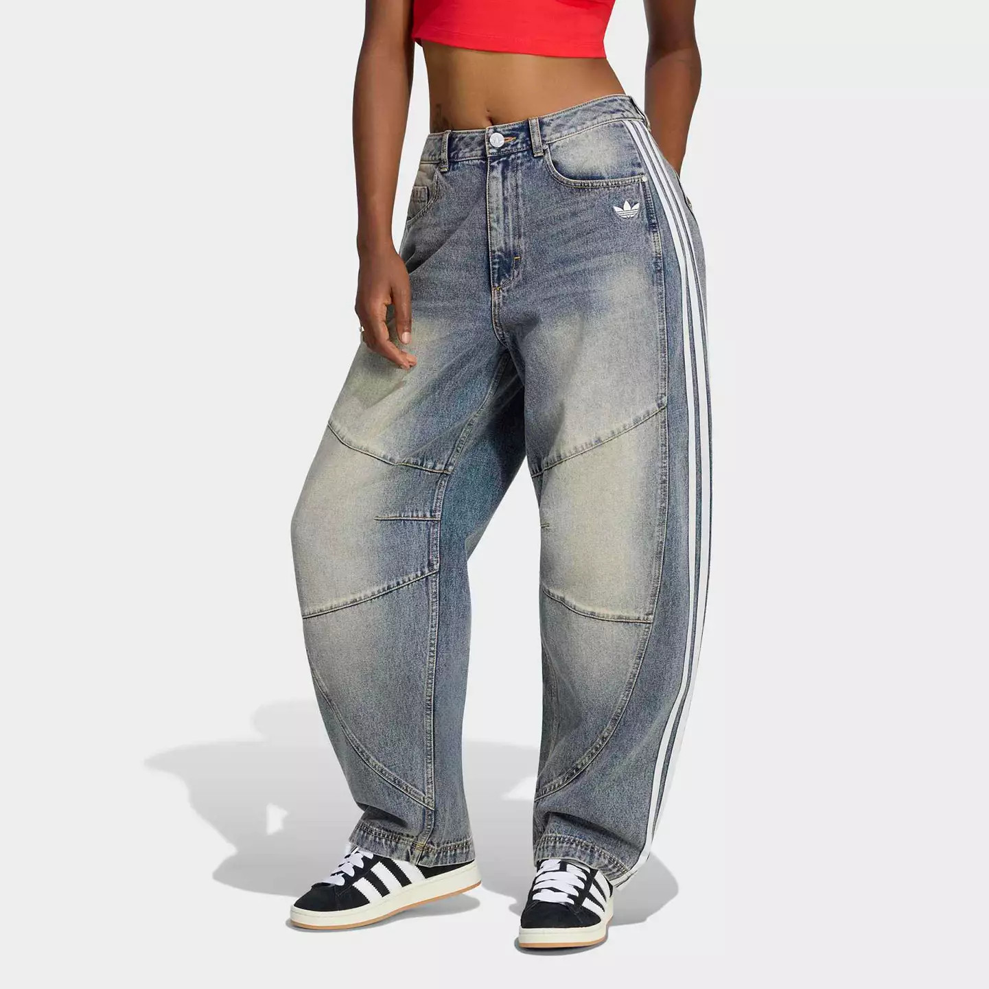 adidas Originals Women's Denim Barrel Pants | DICK'S Sporting Goods