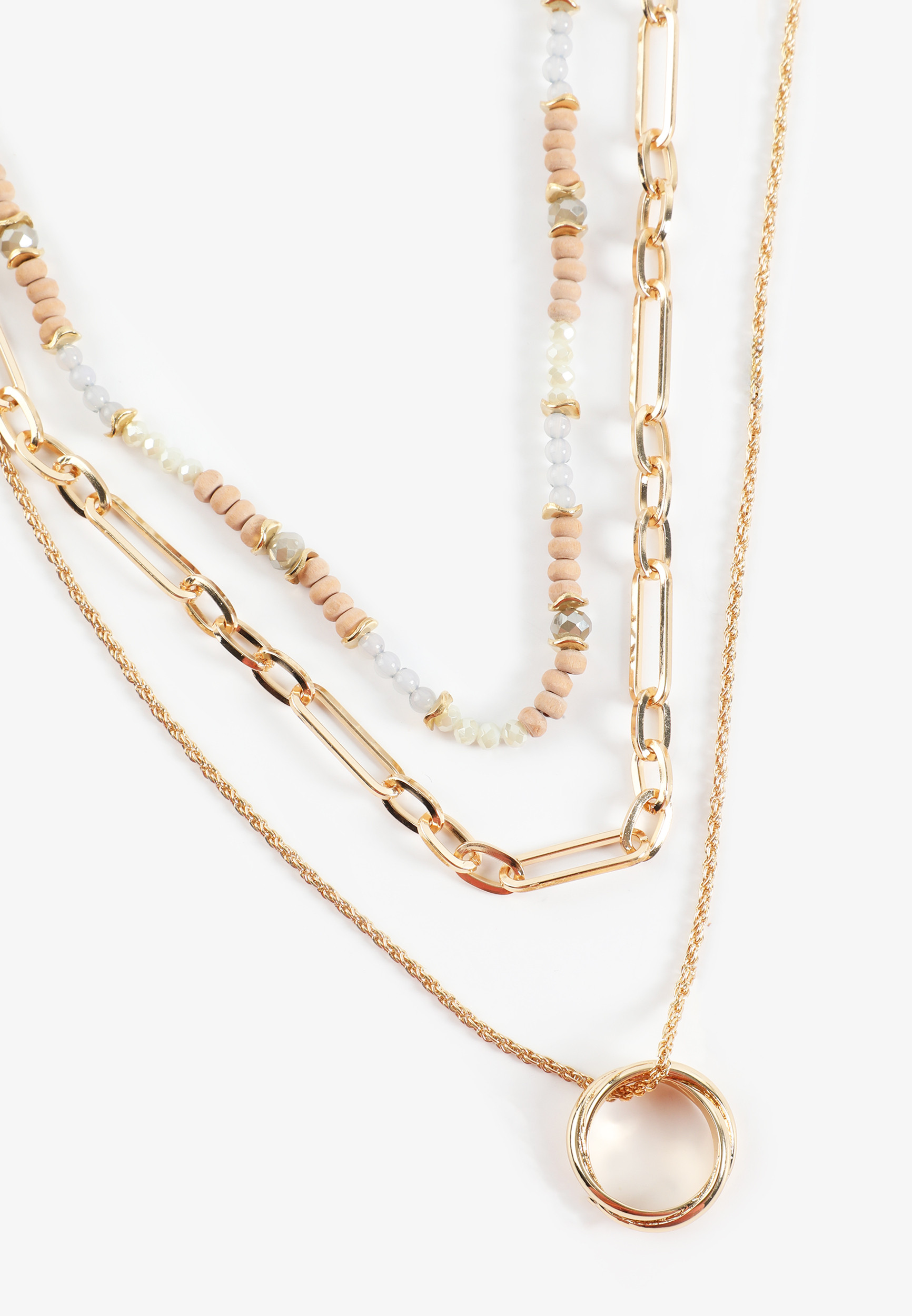 Gold Mixed Charm Layered Necklace | Maurices