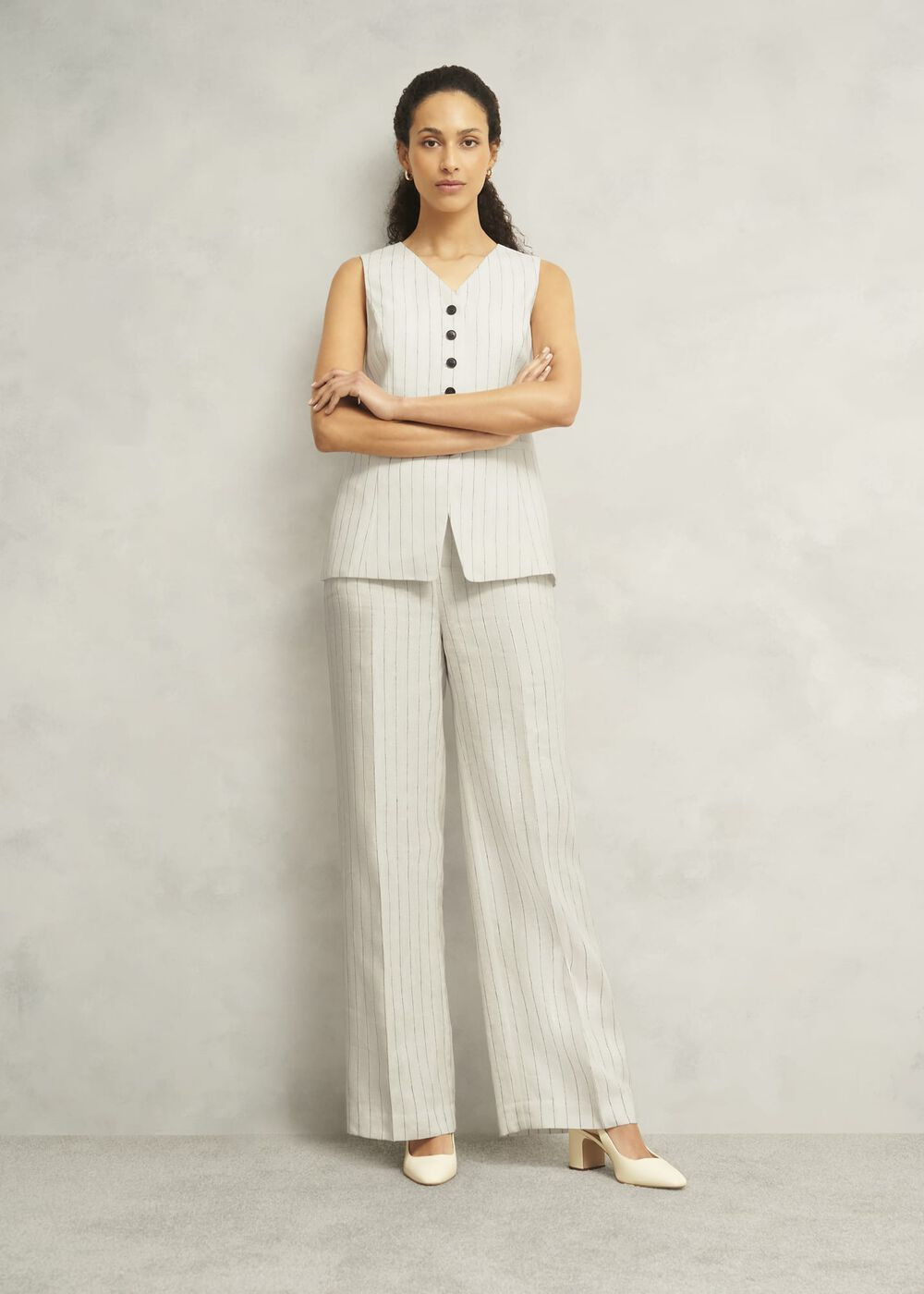Groombridge Linen Wide Trousers | Hobbs UK | | Hobbs