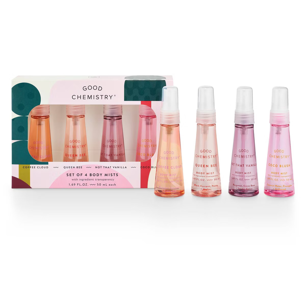 Good Chemistry Holiday Women's Body Mist Gift Set - 4pk/1.69 fl oz | Target