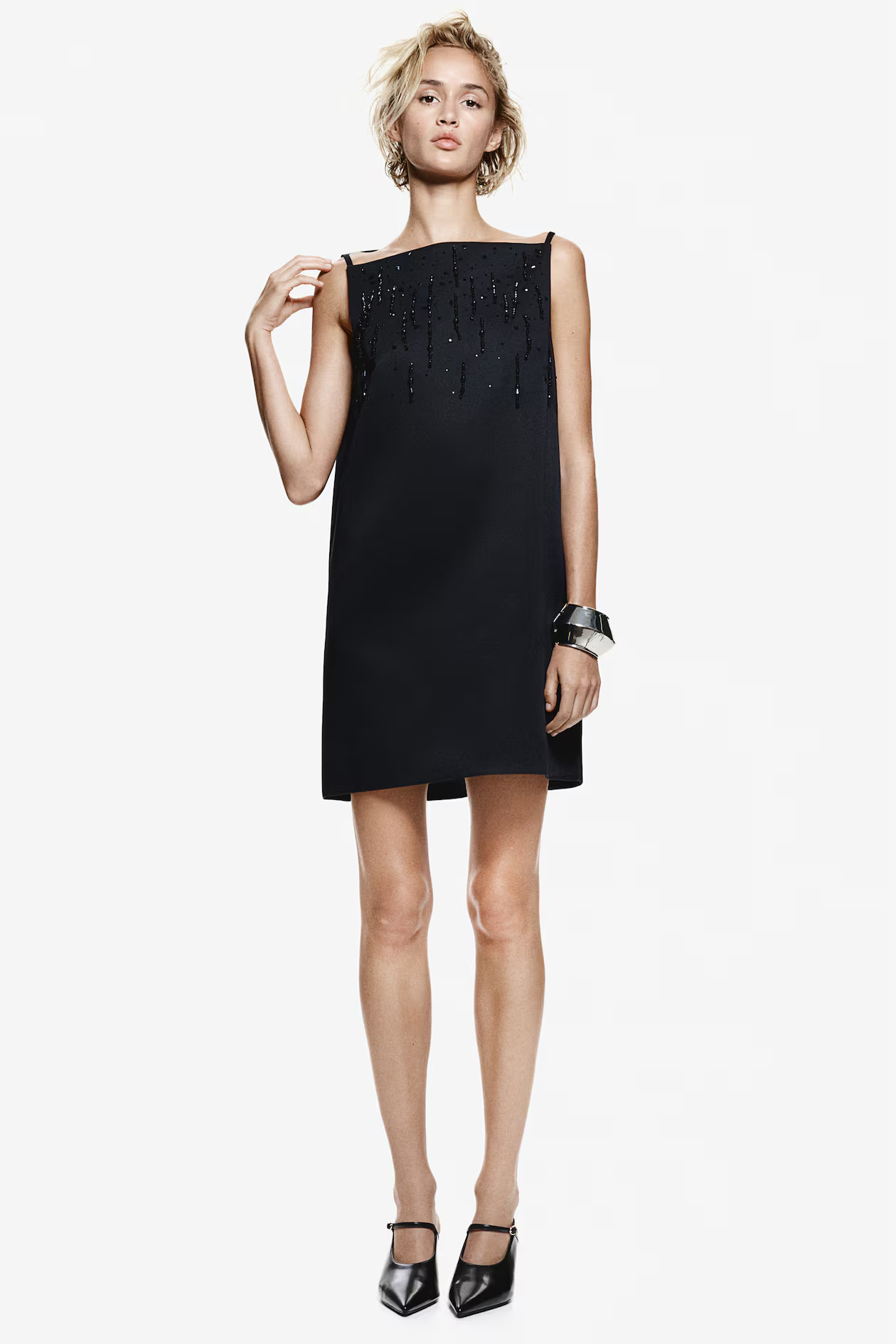 Embellished Mini Dress - Black - Ladies | H&M US | H&M (US + CA)