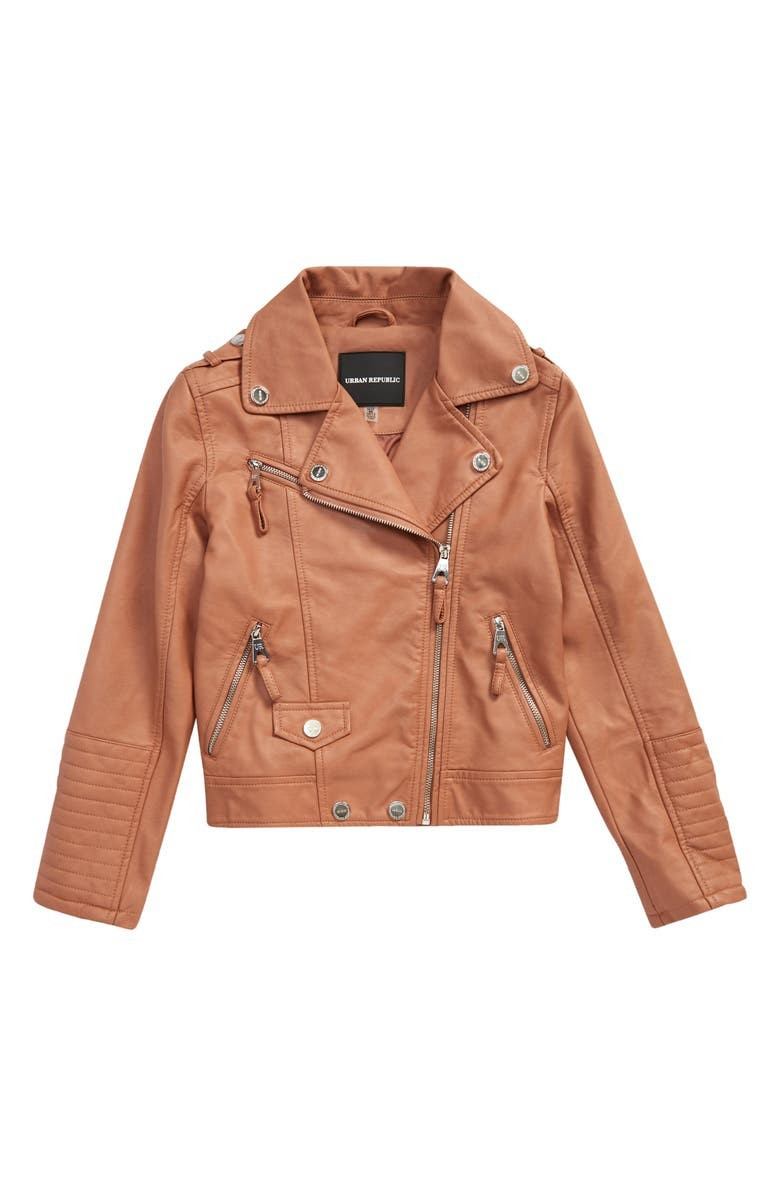 Kids' Faux Leather Moto Jacket | Nordstrom | Nordstrom