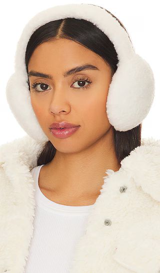 Faux Shearling Earmuffs in Ivory | Revolve Clothing (Global)