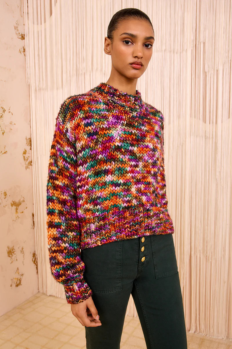 Maude Multicolor Knit Pullover - Quartz | Ulla Johnson