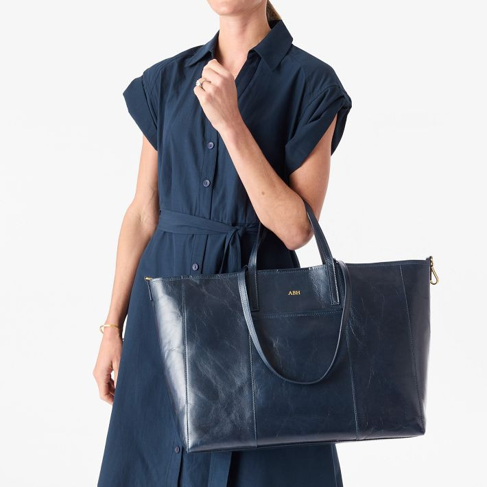 Lucia Italian Double Handle Tote | Mark and Graham