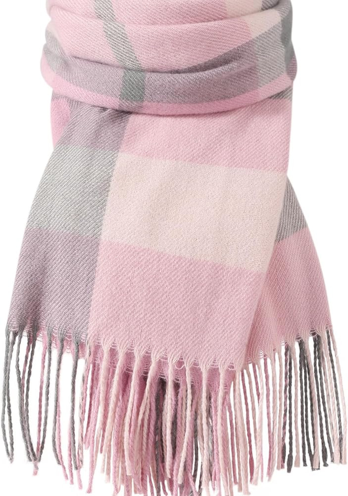 Clothirily Womens Winter Scarf, Fashion Cashmere Feel Plaid Scarfs for Women, Pashmina Shawls and... | Amazon (US)