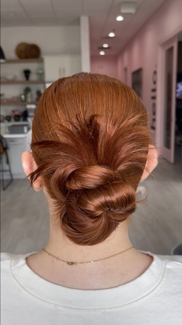 Say bye to boring updos and try this vital twisted bun for prom! So simple and easy but really has such a nice effect! Plus might as well treat your hair to a mask while you’re on the dance floor! #party #prom #hair #style #redhair #dance #festival #coachella 

#LTKbeauty #LTKparties #LTKstyletip