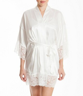 Satin & Lace Bridal Robe | Dillards