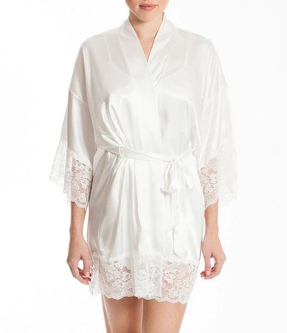 Satin & Lace Bridal Robe | Dillards