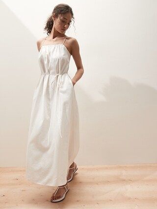 Strappy Linen Maxi Dress | Banana Republic Factory