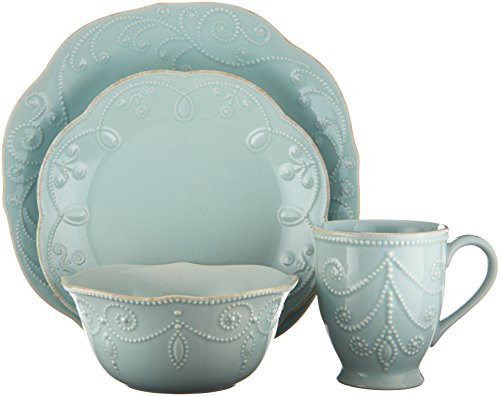 Lenox French Perle 4-Piece Place Setting, Ice Blue | Amazon (US)