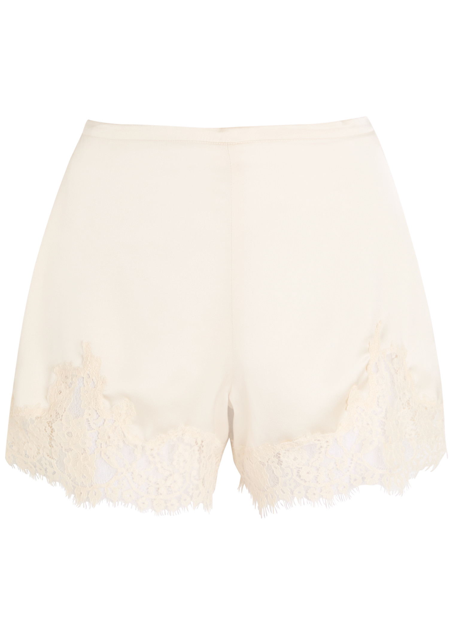 Fern lace-trim satin shorts | Harvey Nichols