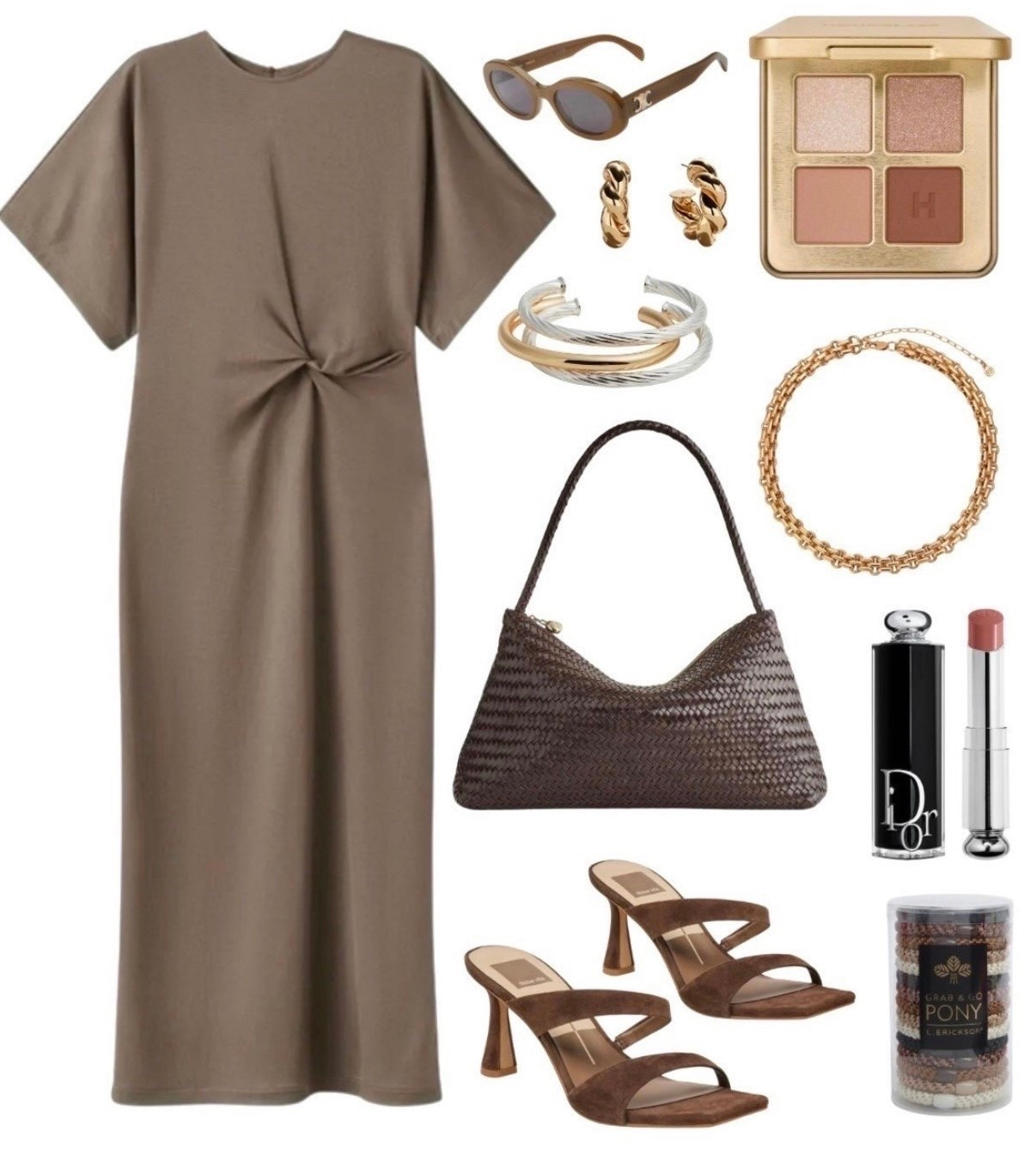 Spring outfit
Dress
Bag
Sandal 
Gold necklace

#LTKdayinmylife #LTKSeasonal
